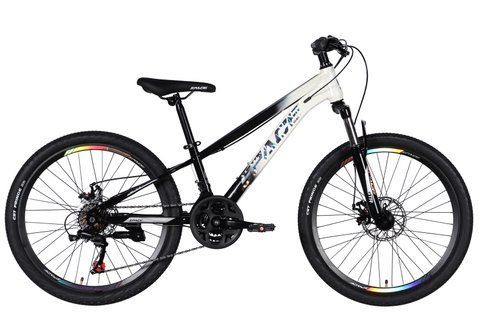 Велосипед ST 24" SPACE MARS DD FR рама-11" чорний з білим 2026 OPS-SP-24-059 фото