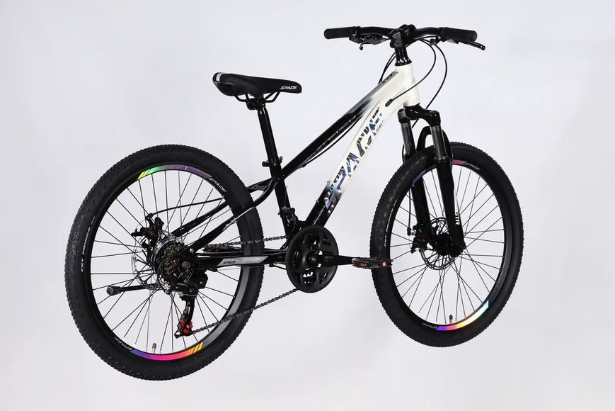 Велосипед ST 24" SPACE MARS DD FR рама-11" чорний з білим 2026 OPS-SP-24-059 фото