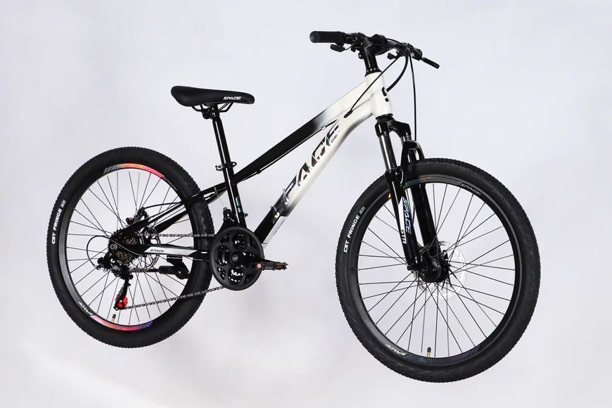 Велосипед ST 24" SPACE MARS DD FR рама-11" чорний з білим 2026 OPS-SP-24-059 фото
