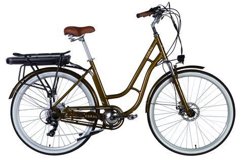 Велосипед з електроприводом 28" AL Dorozhnik eCORAL DD FR рама-19" 48B 13А*г 500Вт бронзовий 2026 ELB-D-28-115 фото