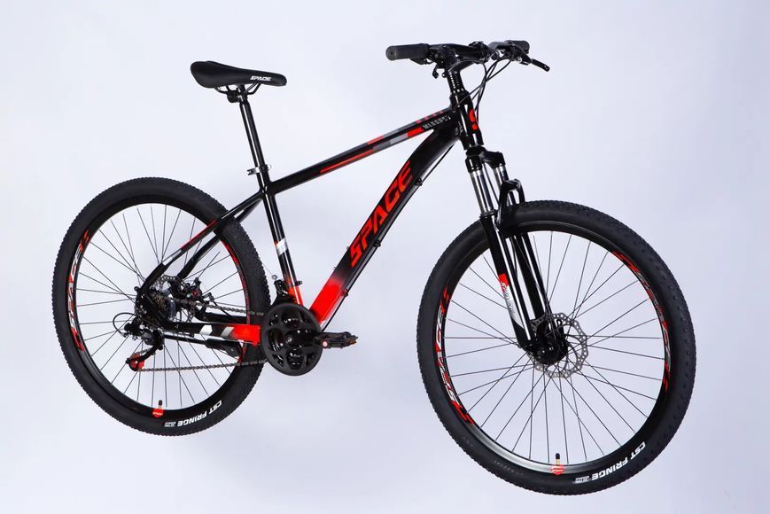 Велосипед AL 27.5" SPACE MERCURY DD FR рама-17" чорно-червоний 2026 OPS-SP-27.5-076 фото