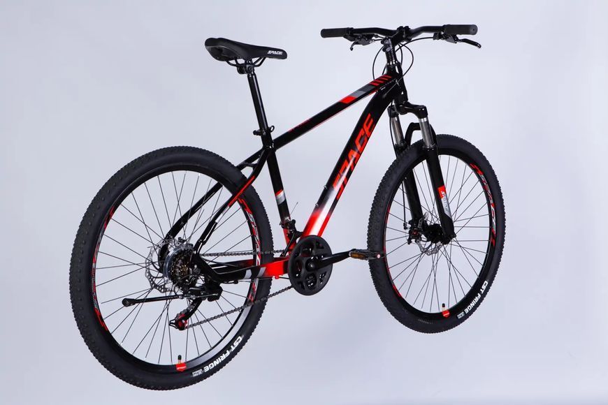 Велосипед AL 27.5" SPACE MERCURY DD FR рама-17" чорно-червоний 2026 OPS-SP-27.5-076 фото
