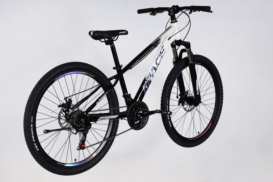 Велосипед ST 26" SPACE MARS DD FR рама-13" чорний з білим 2026 OPS-SP-26-078 фото