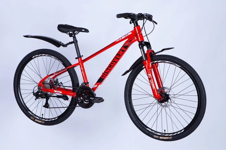Велосипед AL 26" Discovery BASTION DD CS рама-13" червоно-чорний 2025 OPS-DIS-26-612 фото