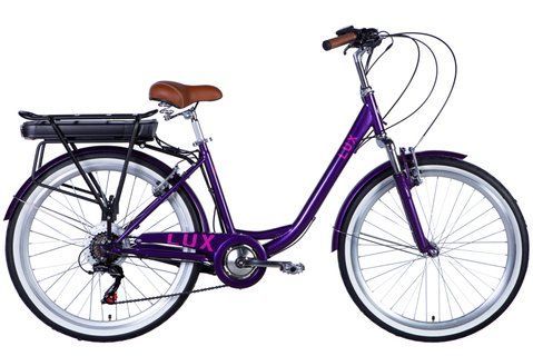 Велосипед з електроприводом 26" ST Dorozhnik eLUX Vbr FR рама-17" 36B 13А*г 500Вт сливовий (матовий) 2026 ELB-D-26-298 фото