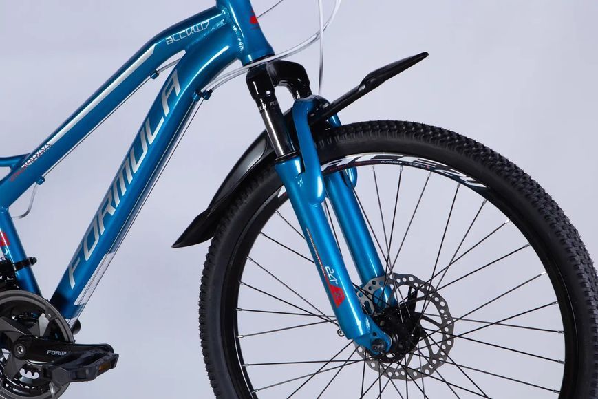 Велосипед AL 24" Formula BLACKWOOD 1.0 DD FR рама-12,5" синьо-сріблястий 2025 OPS-FR-24-423 фото