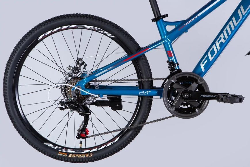 Велосипед AL 24" Formula BLACKWOOD 1.0 DD FR рама-12,5" синьо-сріблястий 2025 OPS-FR-24-423 фото
