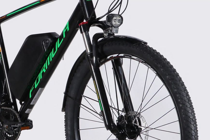 Велосипед з електроприводом 29" AL Formula eCURSOR MAN DD CS рама-21" 48B 17.5А*г 500Вт чорно-зелений 2026 ELB-FR-29-248 фото