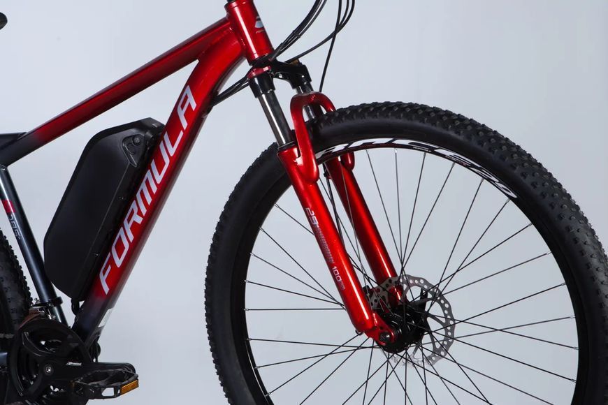 Велосипед з електроприводом 29" AL Formula eF-1 DD CS рама-18,5" 48B 12.5А*г 500Вт червоно-сріблястий 2026 ELB-FR-29-249 фото