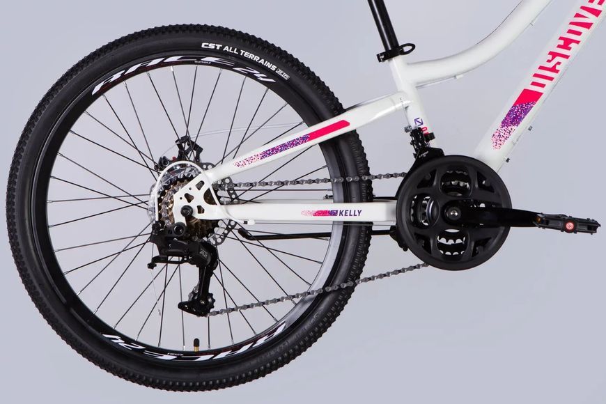 Велосипед ST 24" Discovery KELLY DD FR рама-11" біло-рожевий 2025 OPS-DIS-24-363 фото