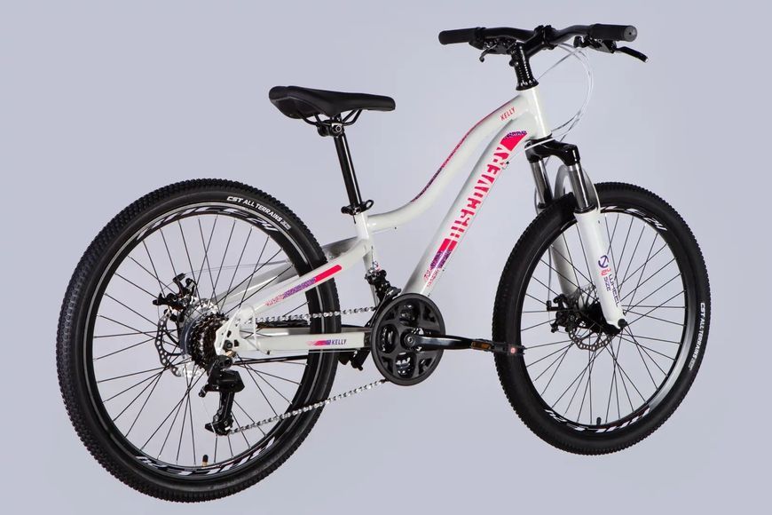 Велосипед ST 24" Discovery KELLY DD FR рама-11" біло-рожевий 2025 OPS-DIS-24-363 фото