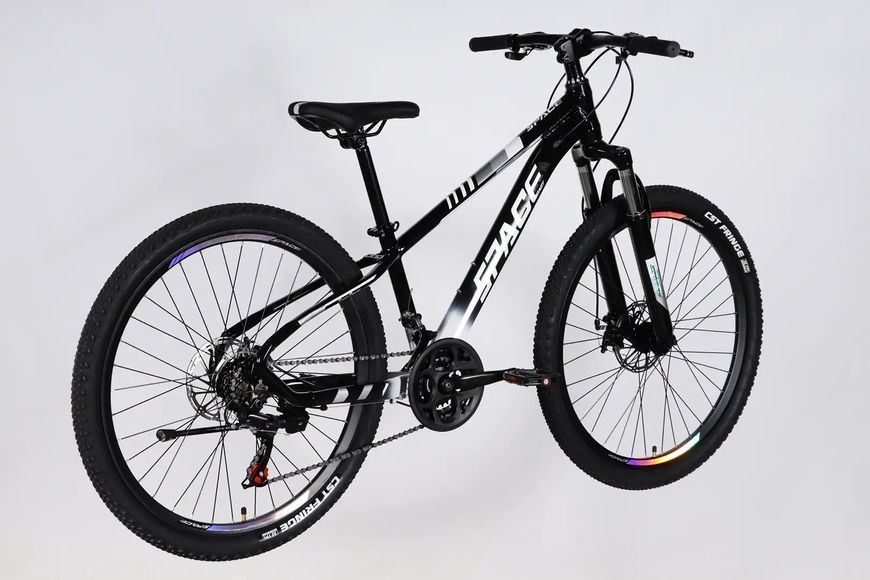 Велосипед AL 26" SPACE MERCURY DD FR рама-13" чорно-білий 2026 OPS-SP-26-083 фото