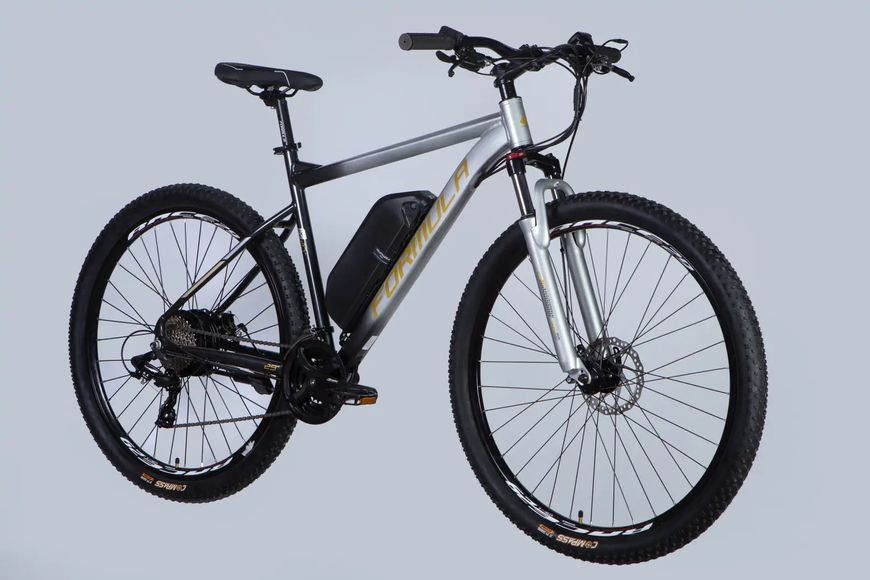 Велосипед з електроприводом 29" AL Formula eF-1 DD CS рама-21" 48B 12.5А*г 500Вт сріблясто-чорний 2026 ELB-FR-29-254 фото