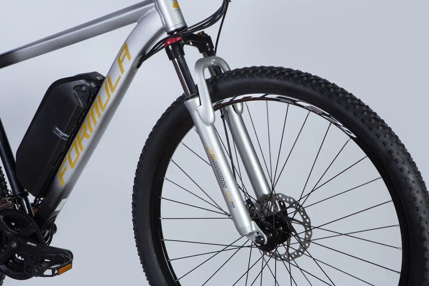 Велосипед з електроприводом 29" AL Formula eF-1 DD CS рама-21" 48B 12.5А*г 500Вт сріблясто-чорний 2026 ELB-FR-29-254 фото