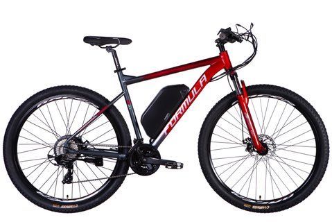 Велосипед з електроприводом 29" AL Formula eF-1 DD CS рама-21" 48B 17.5А*г 500Вт червоно-сріблястий 2026 ELB-FR-29-255 фото