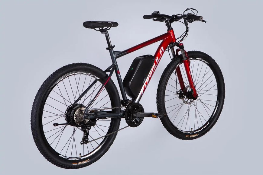 Велосипед з електроприводом 29" AL Formula eF-1 DD CS рама-21" 48B 17.5А*г 500Вт червоно-сріблястий 2026 ELB-FR-29-255 фото