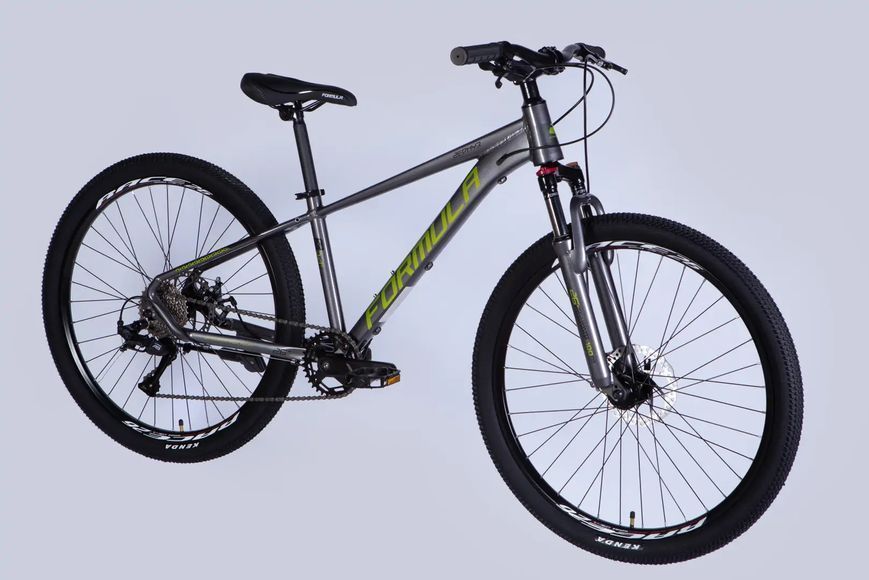 Велосипед AL 26" Formula ZEPHYR 3.0 DD CS рама-14" сірий з зеленим 2026 OPS-FR-26-814 фото