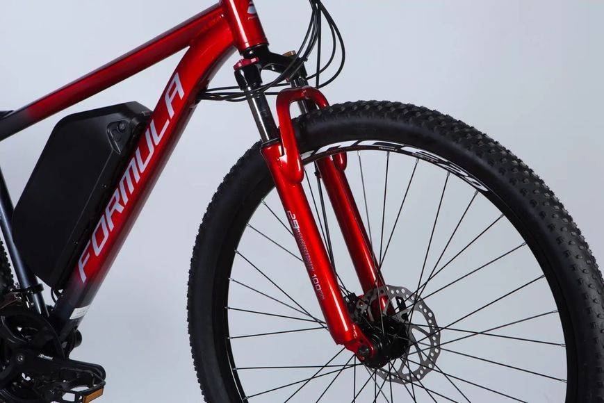 Велосипед з електроприводом 29" AL Formula eF-1 DD CS рама-21" 48B 17.5А*г 500Вт червоно-сріблястий 2026 ELB-FR-29-255 фото
