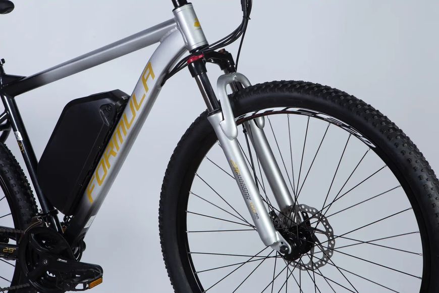 Велосипед з електроприводом 29" AL Formula eF-1 DD CS рама-21" 48B 17.5А*г 500Вт сріблясто-чорний 2026 ELB-FR-29-256 фото