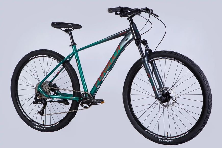 Велосипед AL 29" Formula ZEPHYR 1.0 HDD рама-19" темно-сріблястий з зеленим 2026 OPS-FR-29-449 фото