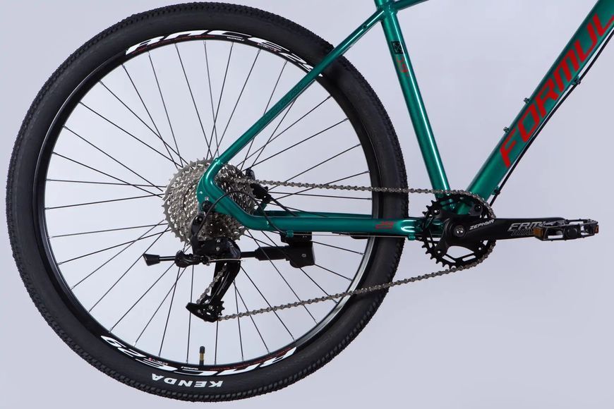 Велосипед AL 29" Formula ZEPHYR 1.0 HDD рама-19" темно-сріблястий з зеленим 2026 OPS-FR-29-449 фото