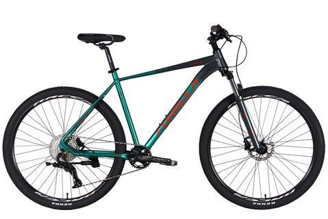 Велосипед AL 29" Formula ZEPHYR 1.0 HDD рама-21" темно-сріблястий з зеленим 2026 OPS-FR-29-453 фото