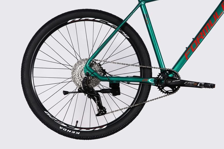 Велосипед AL 29" Formula ZEPHYR 1.0 HDD рама-21" темно-сріблястий з зеленим 2026 OPS-FR-29-453 фото