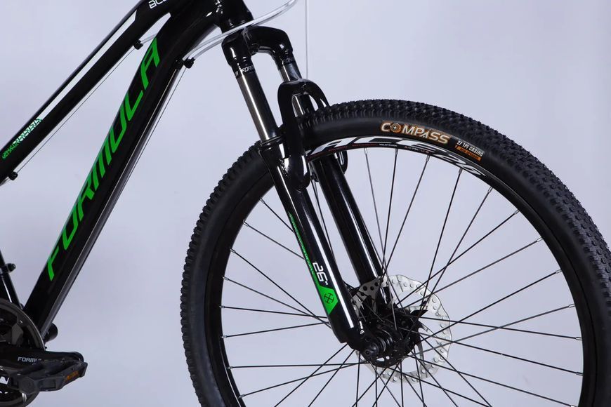 Велосипед AL 26" Formula BLACKWOOD DD FR рама-13" чорний з зеленим 2026 OPS-FR-26-801 фото