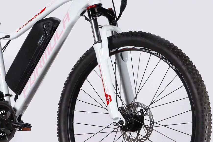 Велосипед з електроприводом 27.5" AL Formula eALPINA DD FR рама-17" 36B 12.5А*г 500Вт біло-рожевий 2026 ELB-FR-27.5-048 фото