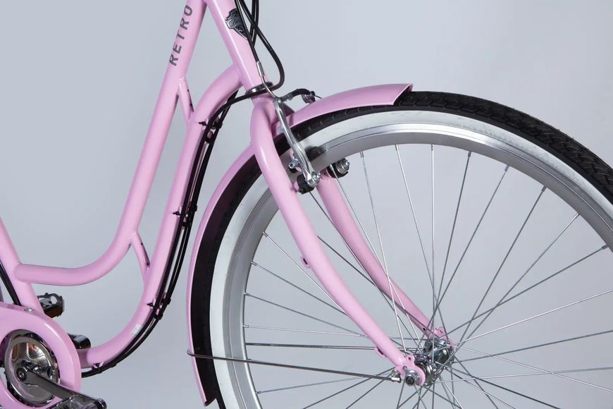 Велосипед з електроприводом 28" ST Dorozhnik eRETRO Vbr FR рама-19" 36B 12.5А*г 500Вт світло-рожевий YS 7443 2025 ELB-D-28-071 фото