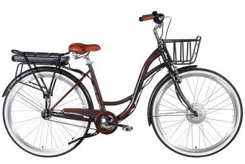 Велосипед з електроприводом 28" ST Dorozhnik eAQUAMARINE BH рама-19" 36B 13А*г 500Вт сірий YS 7810 з кошиком 2026 ELB-D-28-135 фото