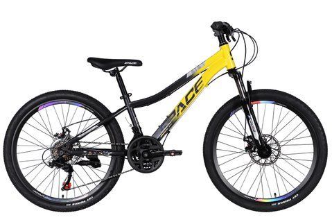 Велосипед ST 24" SPACE AURORA DD FR рама-12" жовто-чорний 2026 OPS-SP-24-078 фото