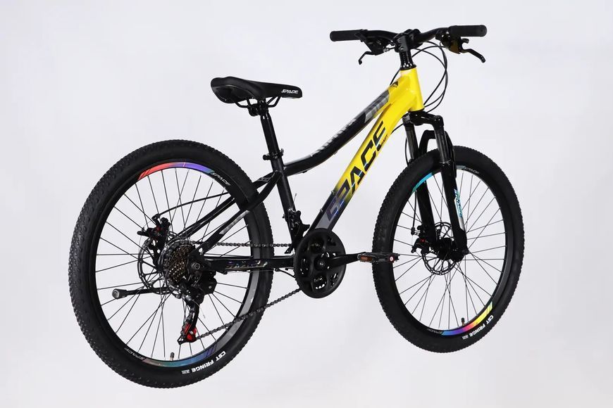 Велосипед ST 24" SPACE AURORA DD FR рама-12" жовто-чорний 2026 OPS-SP-24-078 фото