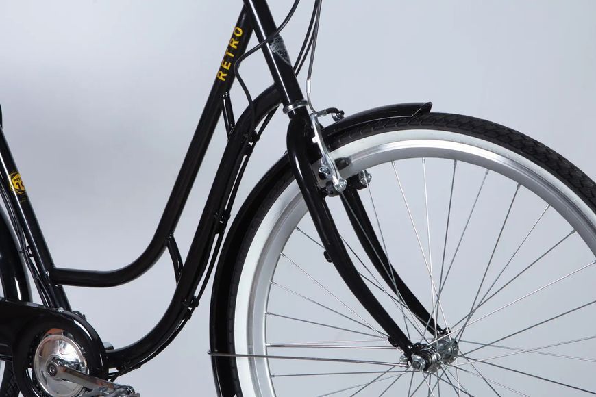 Велосипед з електроприводом 28" ST Dorozhnik eRETRO Vbr FR рама-19" 36B 12.5А*г 500Вт чорний YS 768 2025 ELB-D-28-072 фото