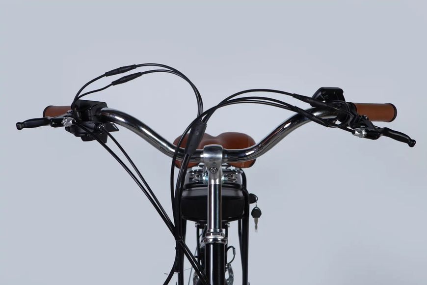 Велосипед з електроприводом 28" ST Dorozhnik eRETRO Vbr FR рама-19" 36B 12.5А*г 500Вт чорний YS 768 2025 ELB-D-28-072 фото