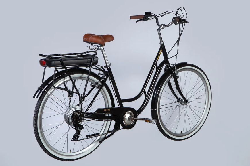 Велосипед з електроприводом 28" ST Dorozhnik eRETRO Vbr FR рама-19" 36B 12.5А*г 500Вт чорний YS 768 2025 ELB-D-28-072 фото