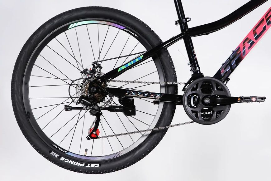 Велосипед ST 26" SPACE AURORA DD FR рама-13" рожево-чорний 2026 OPS-SP-26-094 фото
