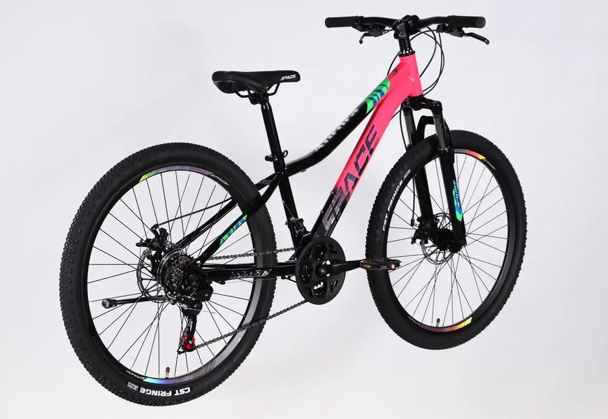 Велосипед ST 26" SPACE AURORA DD FR рама-13" рожево-чорний 2026 OPS-SP-26-094 фото