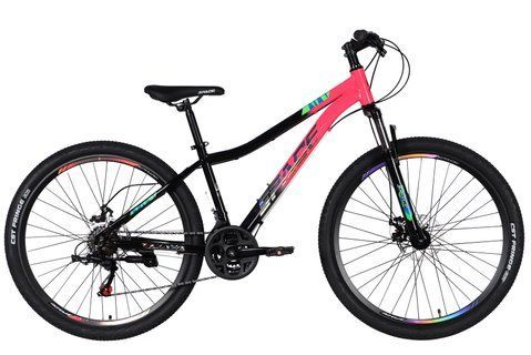 Велосипед ST 27.5" SPACE AURORA DD FR рама-15" рожево-чорний 2026 OPS-SP-27.5-091 фото