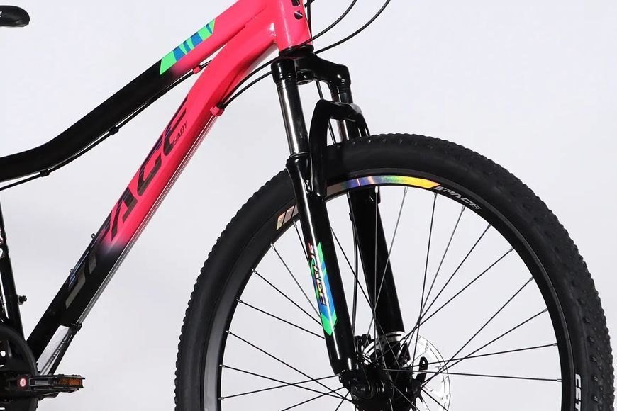 Велосипед ST 27.5" SPACE AURORA DD FR рама-15" рожево-чорний 2026 OPS-SP-27.5-091 фото