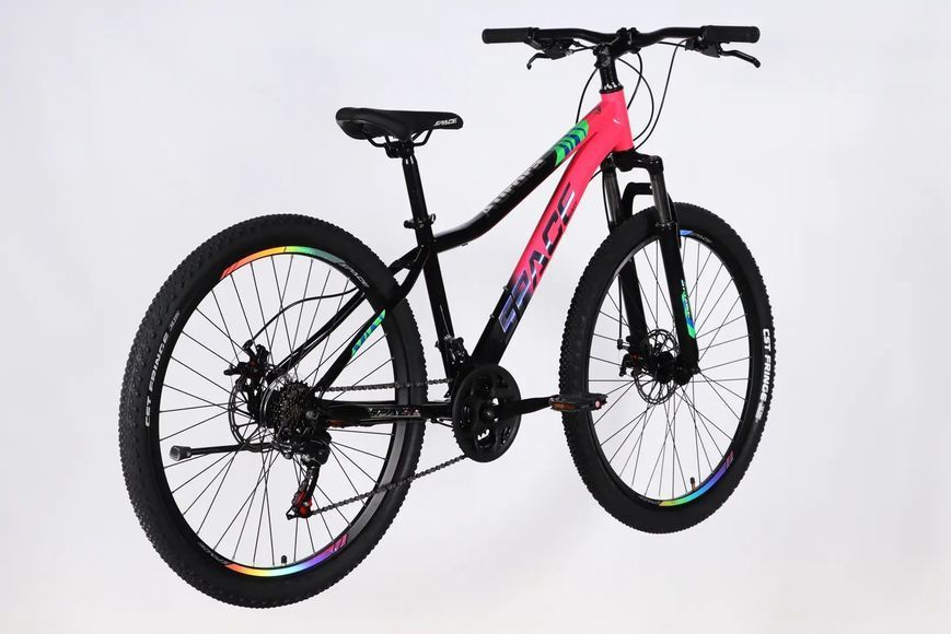 Велосипед ST 27.5" SPACE AURORA DD FR рама-15" рожево-чорний 2026 OPS-SP-27.5-091 фото