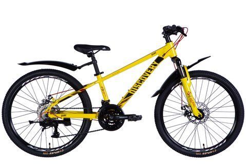 Велосипед AL 24" Discovery QUBE DD CS рама-11,5" жовто-чорний 2025 OPS-DIS-24-334 фото