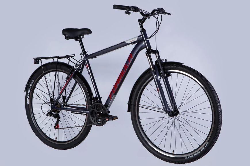Велосипед ST 28" Formula MAGNUM DD FR рама-20,5" темно-сріблястий з червоним 2025 OPS-FR-28-039 фото