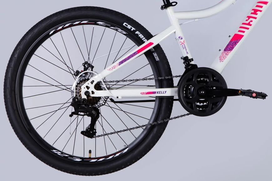 Велосипед ST 26" Discovery KELLY DD FR рама-14" біло-рожевий 2025 OPS-DIS-26-628 фото