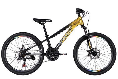 Велосипед ST 24" SPACE MARS DD FR рама-11" золотисто-чорний 2026 OPS-SP-24-058 фото
