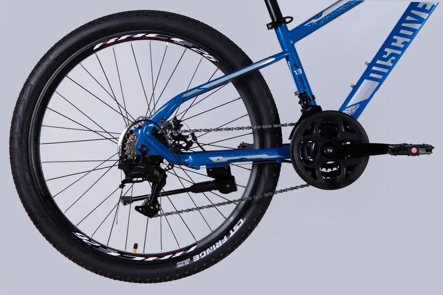 Велосипед ST 26" Discovery TREK DD FR рама-13" синьо-сріблястий 2025 OPS-SP-26-050 фото